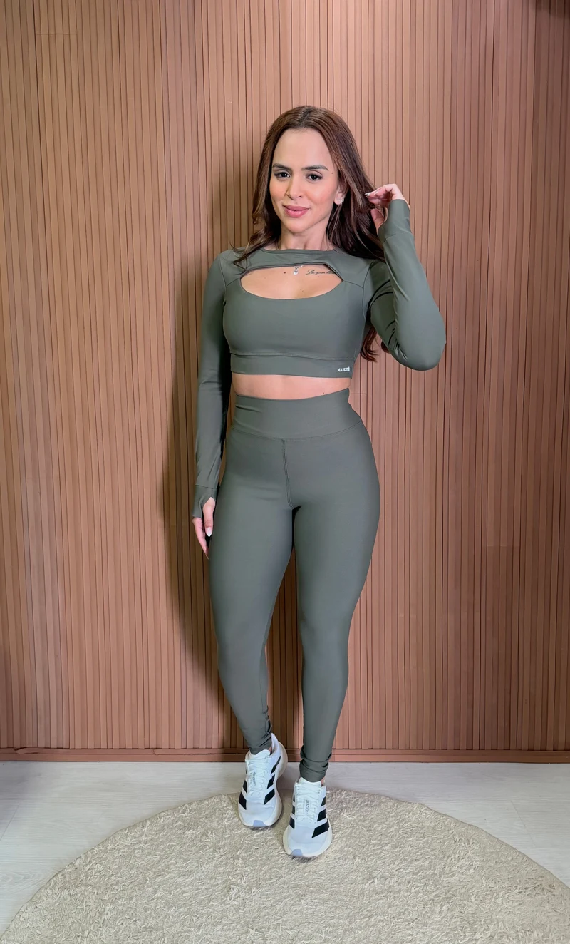 Conjunto Sara — Verde militar